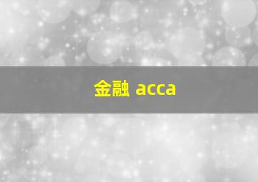 金融 acca